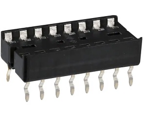 IC Socket, 16 Pin DIP, 0.3", Twin Leaf